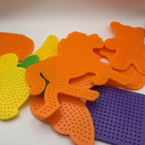 Perler Bead LOT of 10 peg boards pegboards shapes stars heart animals